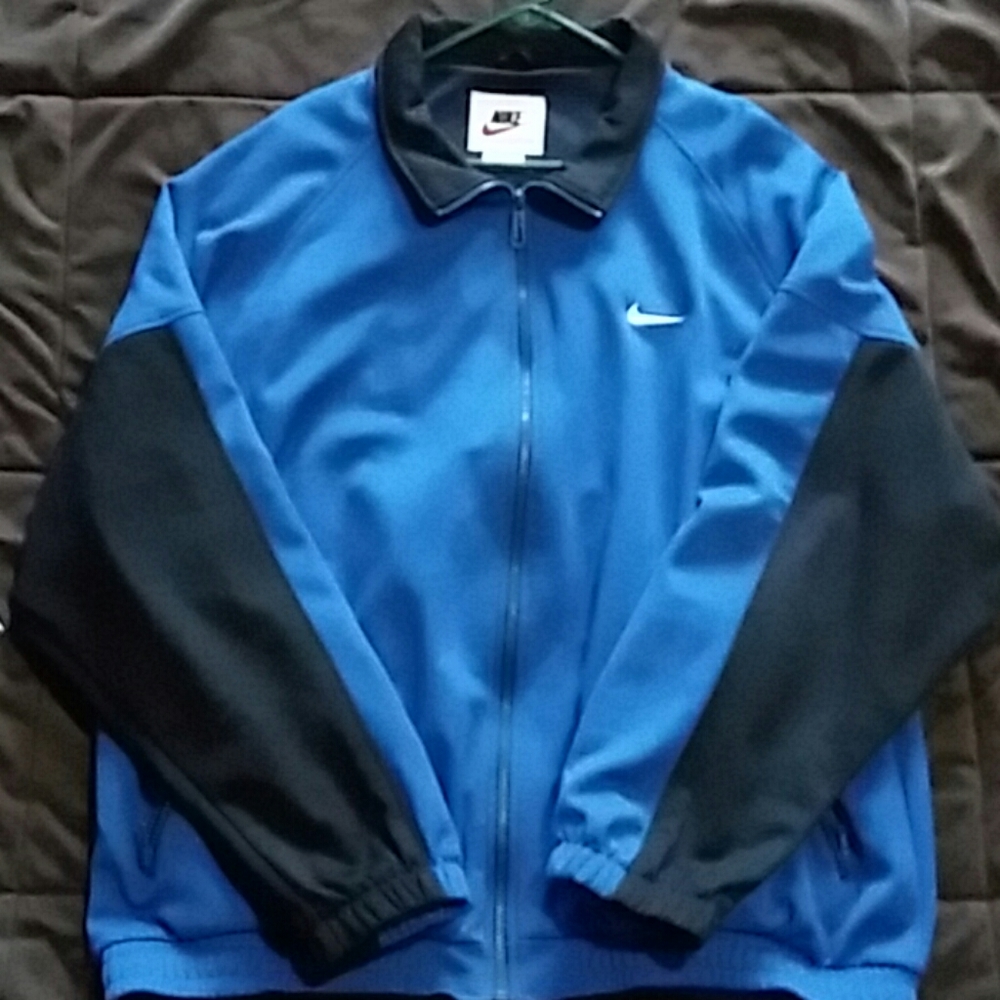 Vintage Blue and Black Nike Warm-up